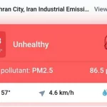 وضعیت هوای تهران دوباره قرمز شد